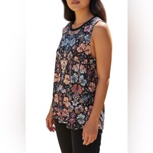 J. Jill Floral Sleeveless Top Women’s XL Multicolored Cottagecore Boho Casual